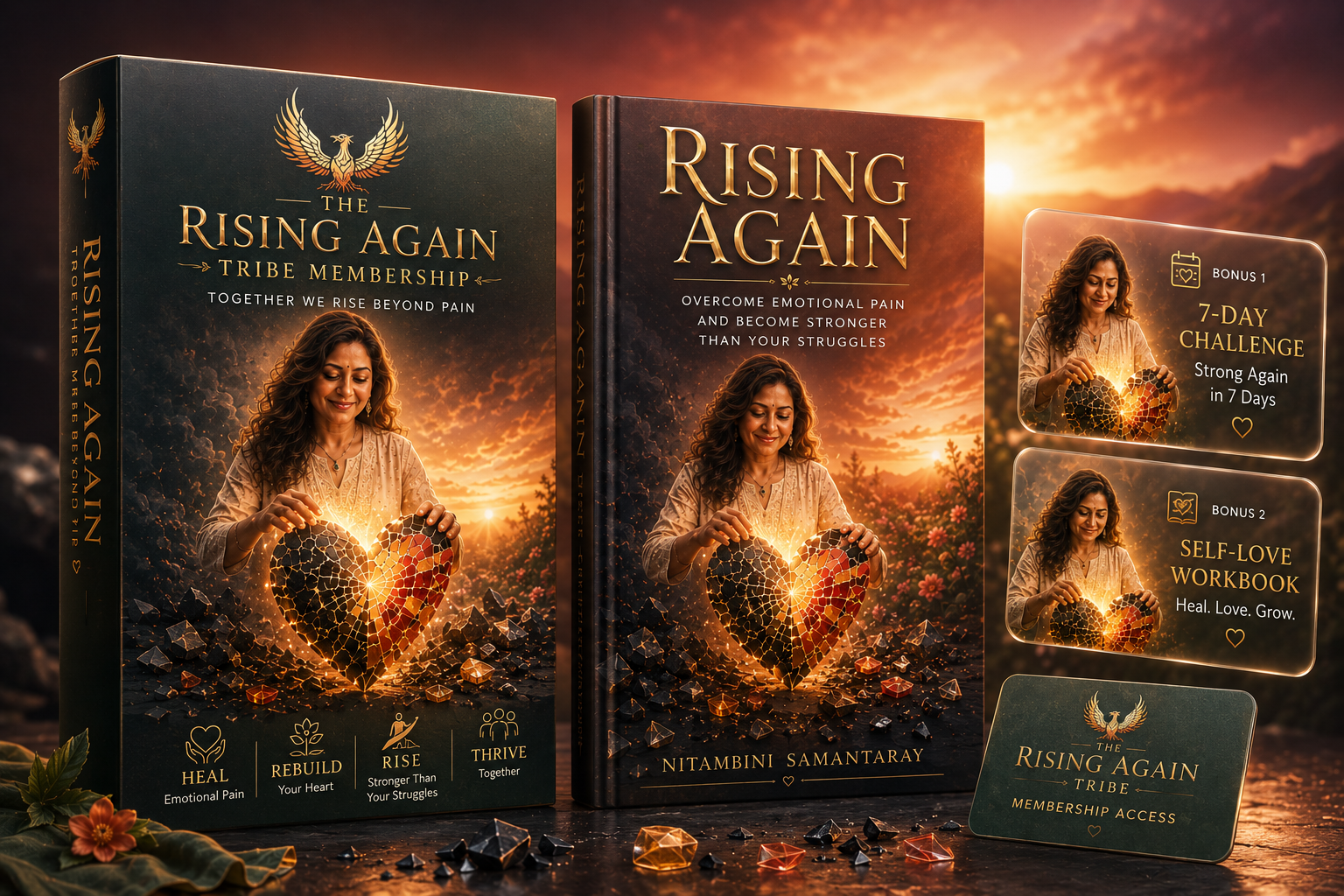 Rising Again Tribe membership and bonus collection mockup